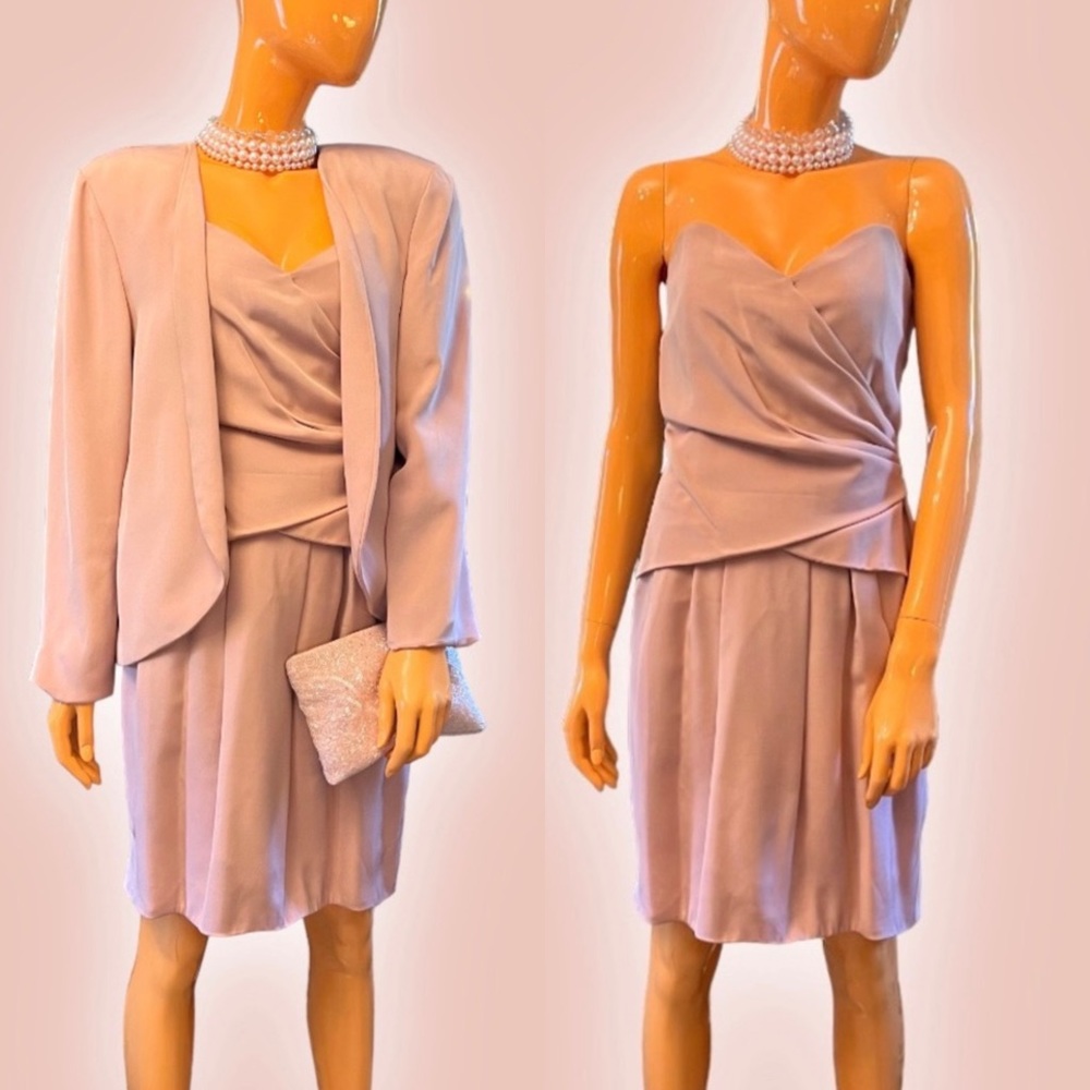 Dior Pink Strapless Dress and Jacket Set